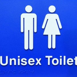 unisex toilet-blue